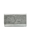 Saint Laurent Large Textured Metallic Calfskin Monogram Belle De Jour Clutch Secondhand