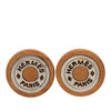 Hermès Wood and Palladium Sellier Clip On Earrings Secondhand