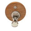 Hermès Wood and Palladium Sellier Clip On Earrings Secondhand