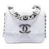 Chanel Mini Quilted Caviar Coco Enamel Strap Flap Clutch with Chain Secondhand