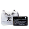 Chanel Mini Quilted Caviar Coco Enamel Strap Flap Clutch with Chain Secondhand