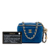 Chanel Mini Quilted Lambskin Pearl Crush Vanity Case With Chain Secondhand