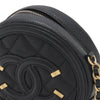 Chanel Caviar CC Filigree Round Clutch with Chain Secondhand