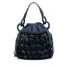 Secondhand Chanel CC Woven Denim and Raffia Drawstring Bucket Bag