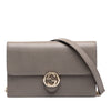 Gucci Dollar Calfskin Interlocking G Wallet on Chain Secondhand