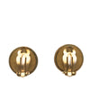Chanel Gold Plated and Acrylic CC Round Clip On Earrings Secondhand