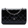 Chanel CC Quilted Patent Wallet On Chain Secondhand