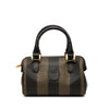 Fendi Mini Pequin Coated Canvas Convertible Boston Bag Secondhand