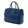 Prada Medium City Calf Hand Stitched Galleria Double Zip Satchel Secondhand