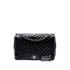 Chanel Jumbo Classic Chevron Patent Double Flap Secondhand