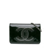 Chanel CC Patent Strass Embellished Wallet On Chain Secondhand