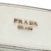 Prada Bicolor Saffiano Cuir Trimmed Canvas Satchel Secondhand