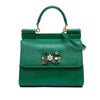 Dolce & Gabbana Small Iguana Embossed Calfskin Miss Sicily Satchel Secondhand