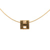 Secondhand Hermès Gold Plated Enamel Cage D H Pendant Necklace