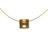 Secondhand Hermès Gold Plated Enamel Cage D H Pendant Necklace