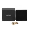 Chanel CC Gold Plated Crystal Logo Crown Plate Brooch Secondhand