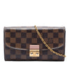 Secondhand Louis Vuitton Damier Ebene Croisette Chain Wallet