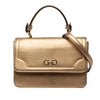Ferragamo Metallic Calfskin Gancini Seila Top Handle Bag Secondhand