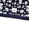 Miu Miu Crystal Embellished Satin Flap Crossbody Secondhand