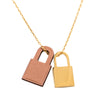 Hermès Gold Plated and Swift O Kelly Pendant Necklace Secondhand