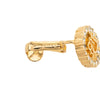 Dior Gold Plated Strass Logo Clip On Earrings Secondhand