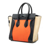 Celine Micro Tricolor Leather Luggage Tote Secondhand