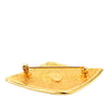 Chanel CC Gold Plated Rhombus Brooch Secondhand