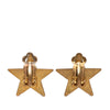 Chanel CC Gold Plated Enamel Star Clip On Earrings Secondhand