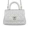Chanel Extra Mini Metallic Quilted Caviar Coco Top Handle Bag Secondhand