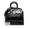 Dior Medium Patent Cannage Polochon Granville Satchel Secondhand