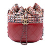 Chanel Small Quilted Calfskin and Tweed Gabrielle Bucket Bag Secondhand