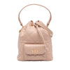 Secondhand Dior Small Lambskin Macrocannage Caro Bucket Bag