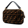 Fendi Medium Zucca Shearling Baguette Satchel Secondhand