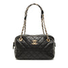 Chanel CC Quilted Lambskin Tweedy Bowler Bag Secondhand
