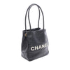 Chanel Lambskin Embossed Camellia Logo Tote Secondhand