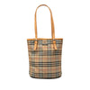 Burberry House Check Canvas Bucket Bag Secondhand