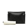 LOEWE Embossed Anagram Leather Repeat T Clutch Secondhand