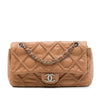 Chanel CC Quilted Calfskin Embossed Stitch Flap Secondhand