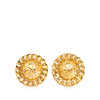Chanel Gold Plated Quilted Chain Clip On Earrings Secondhand