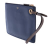 Fendi Fila Mania Multicolor Zucca Embossed Leather Clutch Secondhand