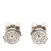 Hermès Palladium Plated Cage d H Earrings Secondhand