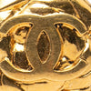 Chanel CC Quilted Gold Plated Round Clip On Earrings Secondhand