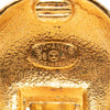 Chanel CC Quilted Gold Plated Round Clip On Earrings Secondhand