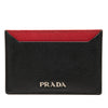 Prada Bicolor Saffiano Card Holder Secondhand