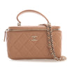 Chanel Small CC Quilted Lambskin Top Handle Vanity Case with Chain Secondhand