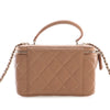 Chanel Small CC Quilted Lambskin Top Handle Vanity Case with Chain Secondhand