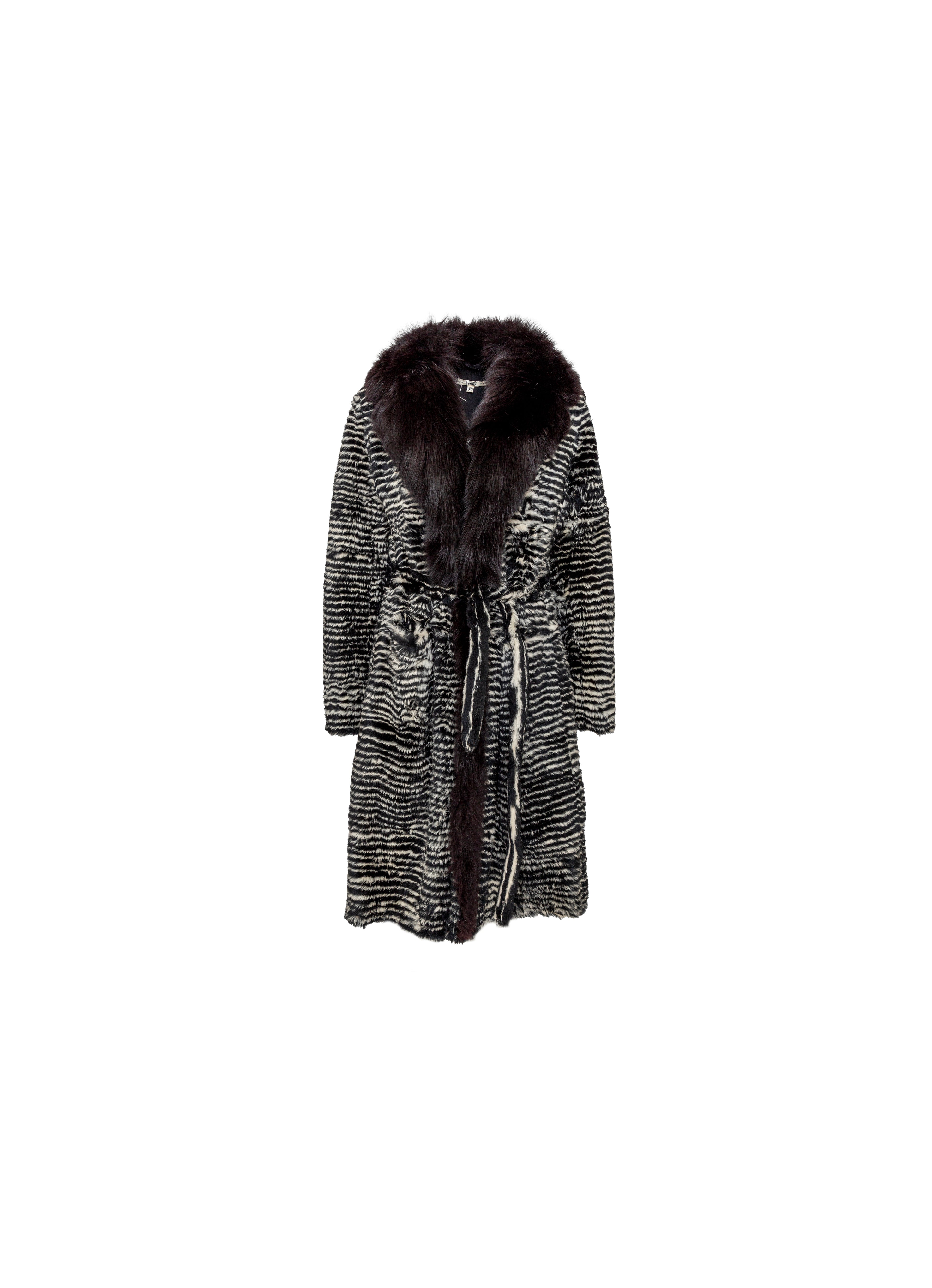 GIANFRANCO FERRÉ RABBIT AND FOX FUR COAT - '90S