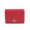 Gucci GG Marmont 466492 Leather Compact Wallet Red Secondhand