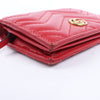 Gucci GG Marmont 466492 Leather Compact Wallet Red Secondhand