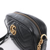 Gucci GG Marmont Leather Crossbody Bag in Black Secondhand